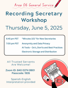 Recording Secretary Workshop